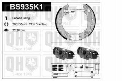 QUINTON HAZELL bs935k1 -  Комплект тормозов, барабанный тормозной механизм